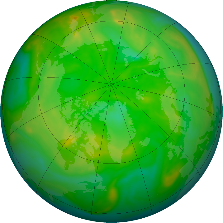 Arctic ozone map for 25 June 2005